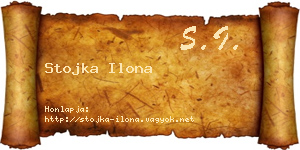 Stojka Ilona névjegykártya